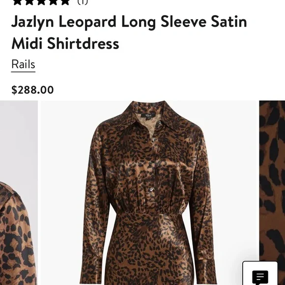 Rails Jazlyn Leopard Satin Shirtdress - Picture 3 of 10